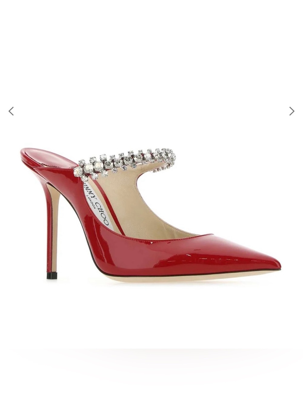 Jimmy Choo Bing 100 Red patent leather mules. Size 7.5